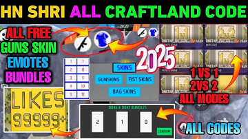 HN Shri ALL Craftland Map Code 🔥 1 vs 1, 2vs2, 9999+ Likes | HN Shri ALL Craftland Map Code Password