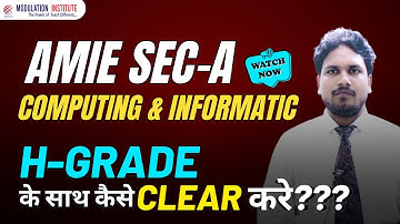 Computing & Informatics | AMIE Sec-A | Full Lectures in App | Link in Description | #amie