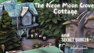 Neon Moon Grove Cottage (and secret bunker) | The Sims 4 | Stop Motion Build [No CC]