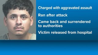 Man charged after cutting man's throat
