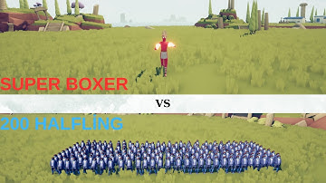 1 Super Boxer VS 200 Halfling/Totally Accurate Battle Simulator
