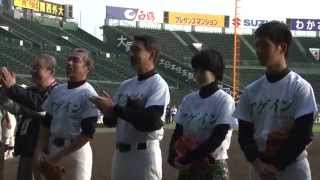 中井貴一と工藤阿須加が夢のキャッチボール！『アゲイン 28年目の甲子園』メイキング映像4