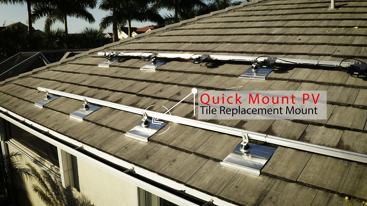 Quick Mount PV Tile Replacement Mount | Solar Photovoltaic Panel ...