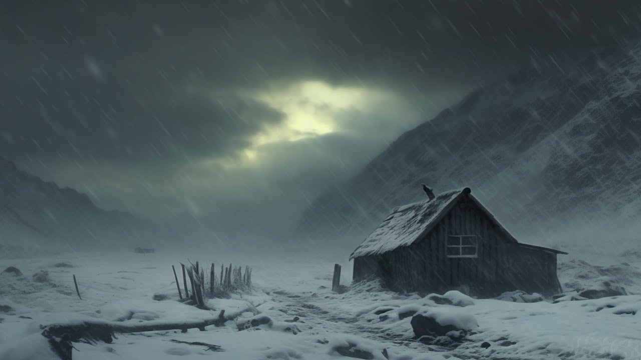 Cozy Blizzard Ambience for Deep Sleep |Wind Howling & Snow Blowing in a ...