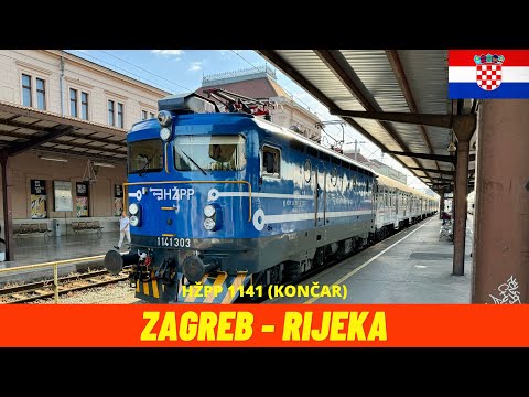 Führerstandsmitfahrt Zagreb - Rijeka (Zagreb-Rijeka Railway - M202, Kroatien) 4K