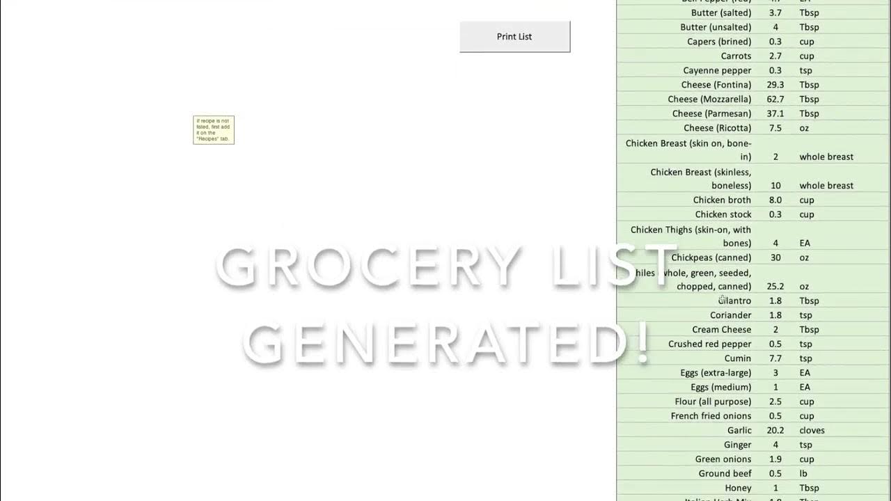 grocery-list-generator-excel-spreadsheet-recipe-database