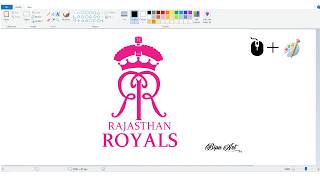 Rajasthan Royals ( RR ) Logo Drawing on Ms Paint 🎨 @rajasthanroyals