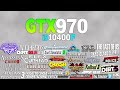 GTX 970 + İ5 10400F - Test in 50 Games