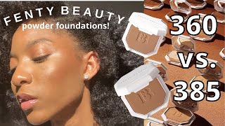 FENTY BEAUTY POWDER FOUNDATION 360 vs 385 (Is It Giving Skin Tho?!) screenshot 3