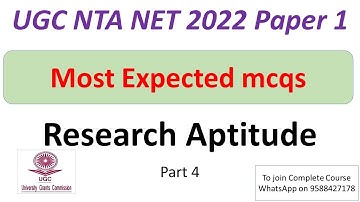 Most Expected mcqs | Research Aptitude | Paper 1 UGC NET 2022
