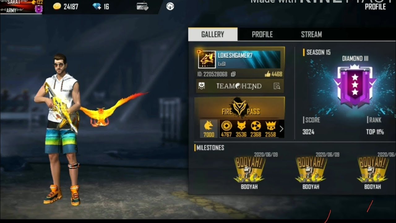 Lokesh Gamer Free Fire ID Details || - YouTube