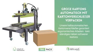 Verschließen Von Großen Kartons Mit Dem Halbautomatischen Kartonverschließer Kpm-103 Tb