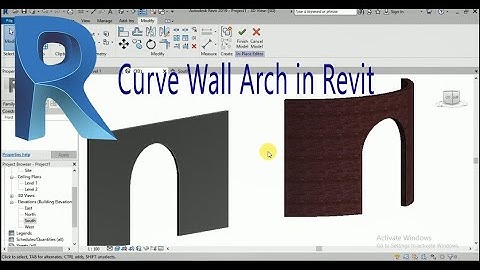 how to create a curve wall arch opening in revit