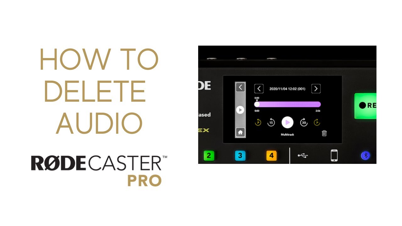 How To Clean Rode Procaster How to DELETE Audio from Rodecaster Pro - YouTube