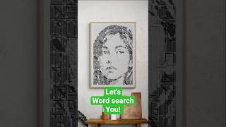 custom portrait made from wordsearches #diamondpainting #pixelart #wordsearch #wordart #wordpuzzle