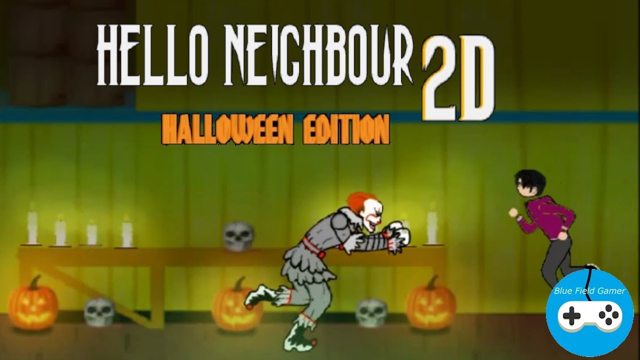 Hello Neighbour 2D Halloween Full Playthrough - YouTube