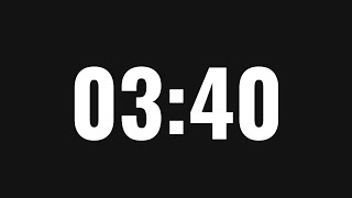 3:40 Minute Timer⏱️Countdown with Alarm | Three Minute Fourty Sec Timer | 220 Second Timer|No Music