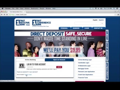 1st National Bank of Texas Online Banking Login Instructions