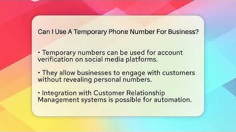 Can I Use A Temporary Phone Number For Business? - Everyday-Networking
