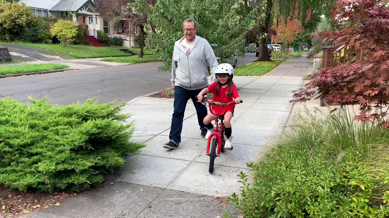 Delilah Riding a Pedal Bike for the First Time! YouTube