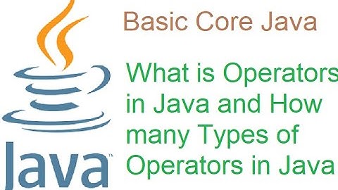 4 Operators in Java