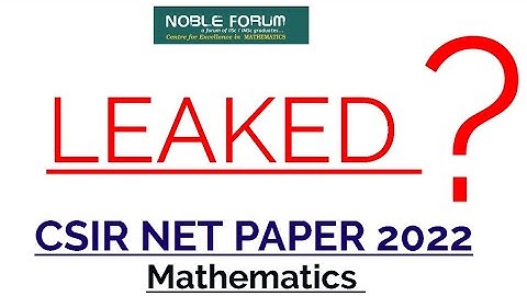LEAKED? CSIR NET Question Paper | Problems with Computer System ? Noble Forum, India