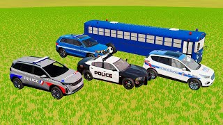 POLICE CAR, AMBULANCE, FIRE TRUCK, MONSTER TRUCK, BUS,COLORFUL CARS FOR TRANSPORTING!  FS 22