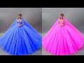 Disney Princess Doll Makeover ~ DIY Miniature Ideas for Barbie - Wig, Dress, Faceup, andMore! DIY