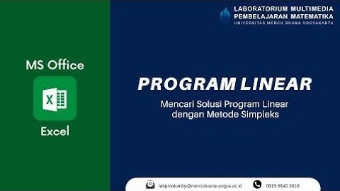 PROGRAM LINEAR - Kasus Minimum dengan Metode Simpleks (Kasus 1. Tanda Seragam)