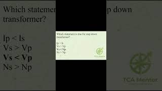 Which statement is true for step down transformer