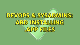 DevOps & SysAdmins: ARD installing .app files