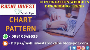 Continuation Wedge in Descending Trend| Chart Pattern | #bearish | Technical Analyst By @RASHIINVEST