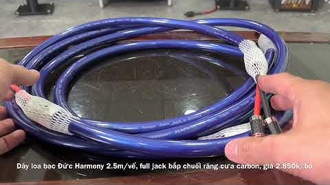 Dây loa Harmony 7N OCC bạc Đức , full jack bắp chuối răng cưa carbon, LH: 0971593368