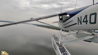 Perfect glassy water days in the Skywagon and the Piper Cub