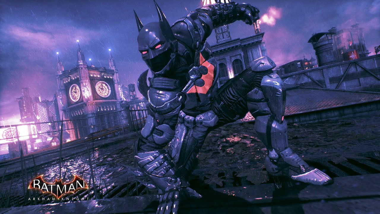 Batman: Arkham Knight - Batman Beyond Skin Gameplay - YouTube