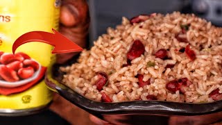 MAKE YOUR JAMAICAN RICE & PEAS LOOK AUTHENTIC USING CANNED BEANS | RICE & PEAS RECIPE | Hawt Chef