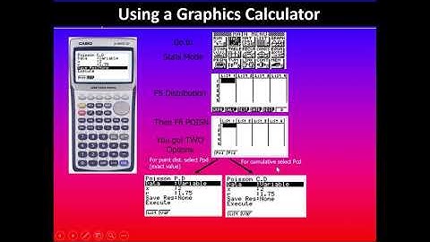 Probability Distributions | Poisson Distribution Using Graphics Calculator | NCEA Level 3 Statistics