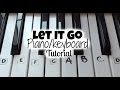 Let it Go - Frozen | Keyboard Tutorial (Right Hand Simple Version With Notes)