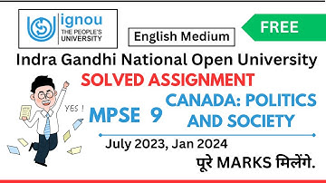 MPSE 9 Solved Assignment 2023-24  | English  |  by  |  Scholar GUY  |
