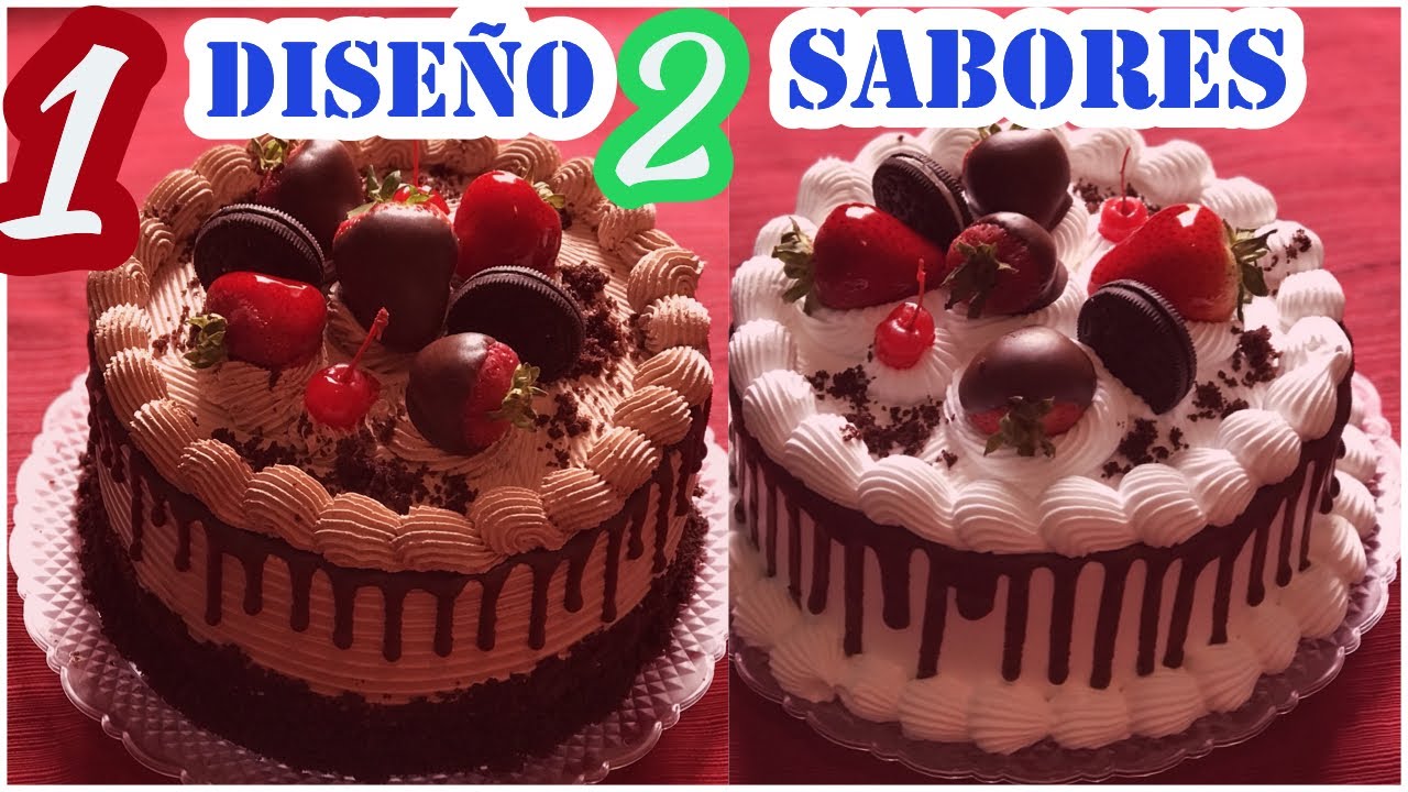 UN DISEÑO DE PASTEL EN DOS SABORES