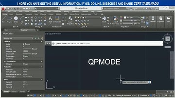 106 (STATUS BAR) (QPMODE) QUICK PROPERTIES OPTION AUTOCAD