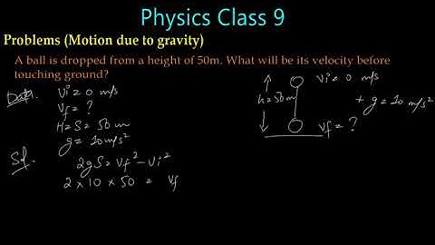 Motion due to gravity | Problem | Unit 2 | 9th Class Physics | Sindh Board Karachi
