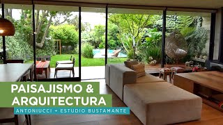 Paisajismo & Arquitectura  Casa moderna con jardin terraza y techo verde ecológico y sustentable.