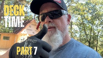 Building a DIY Deck on a tiny house. Treating boards with deck sealer. Using 2x6 for decking boards