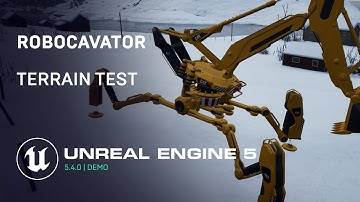 UE 5.4.0 | RoboCavator | Fully Procedural Animated Robot Excavator Test