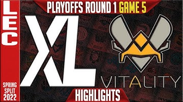 XL vs VIT Highlights Game 5 | Round 1 LEC Playoffs Spring 2022 | Excel Esports vs Team Vitality G5