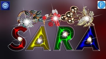 MultiColor Glowing Glass Font Editing In Ps Cc PixelLab Ps Touch 2022 | Zarraq Creation