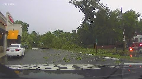 Strong storms take down trees, power lines in Charlotte, North Carolina