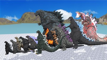 Godzilla Evolution Size Comparison | 3d Animation comparison
