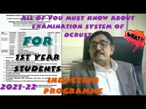 Address by controller of examinations DCRUST |1st year students induction programme|#dcrustadmission